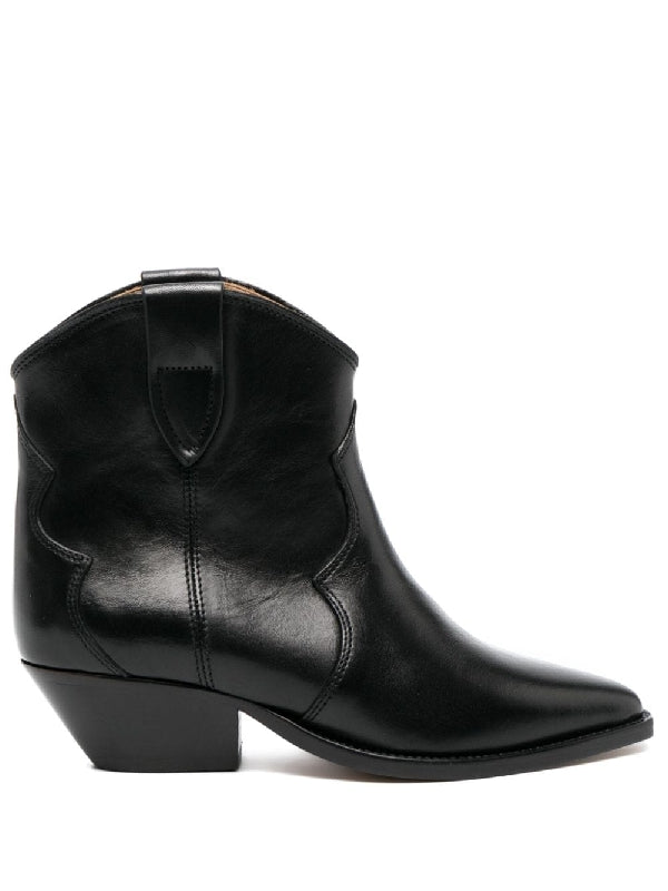 Western Leather Ankle Boots