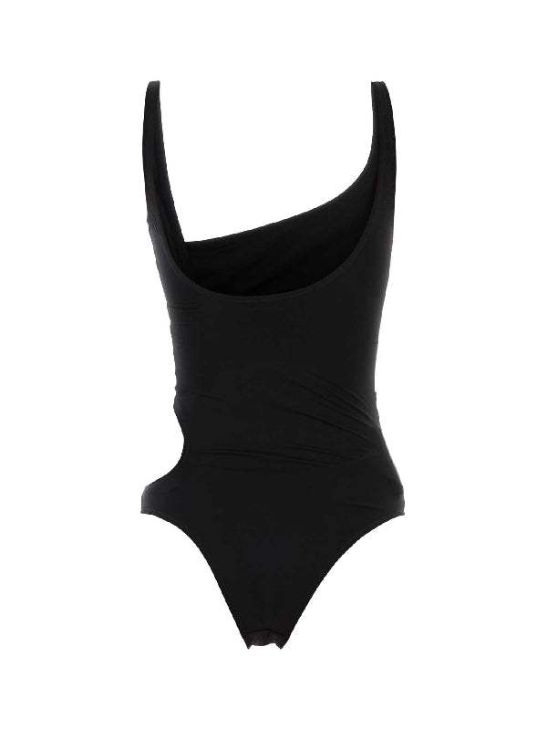 Asymmetric Cutout Buckle Swimsuit