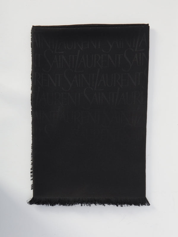 Saint Laurent Black Wool Mufflers