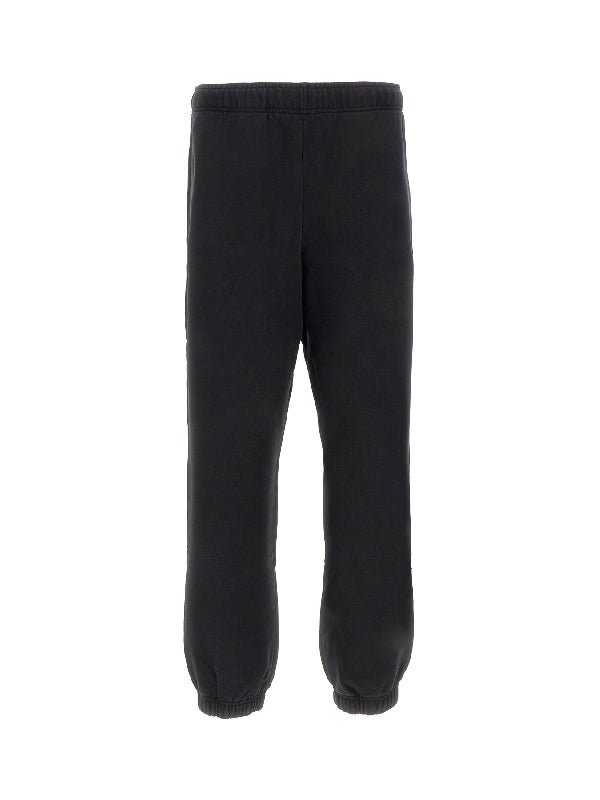 Black Cotton Banded Jogger Pants