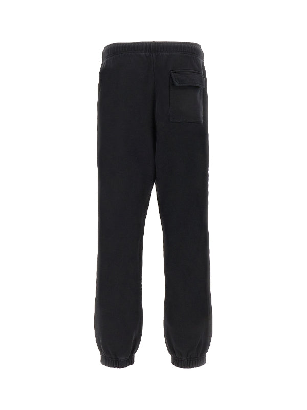 Black Cotton Banded Jogger Pants