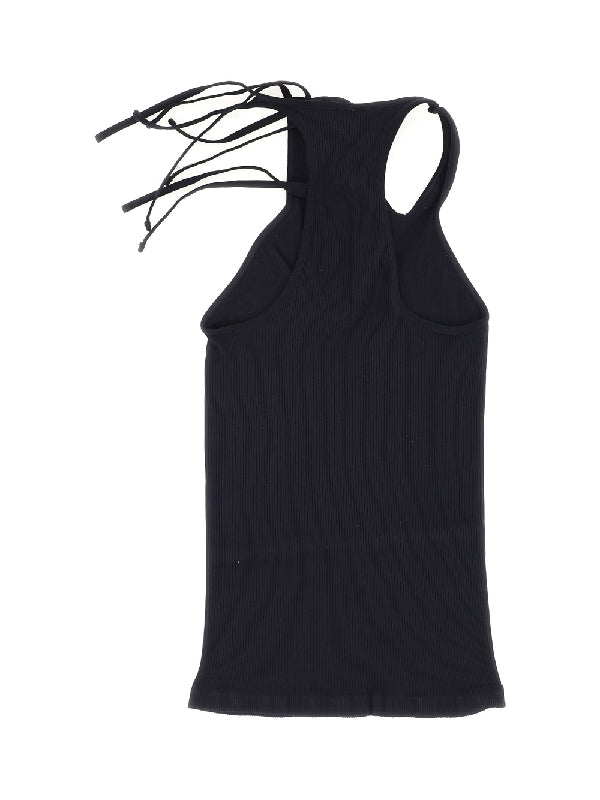 Black Cutout Detail Tank Top