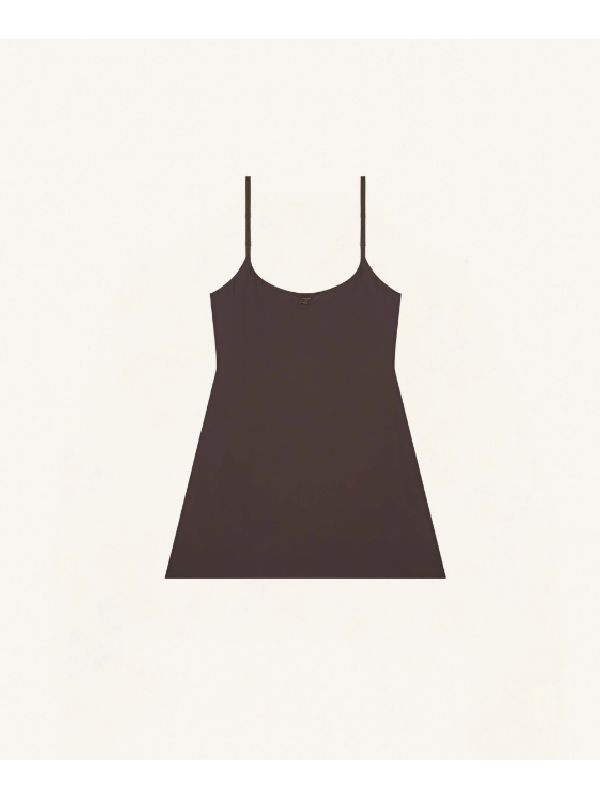 Logo Embroidery Lingerie Slip Dress