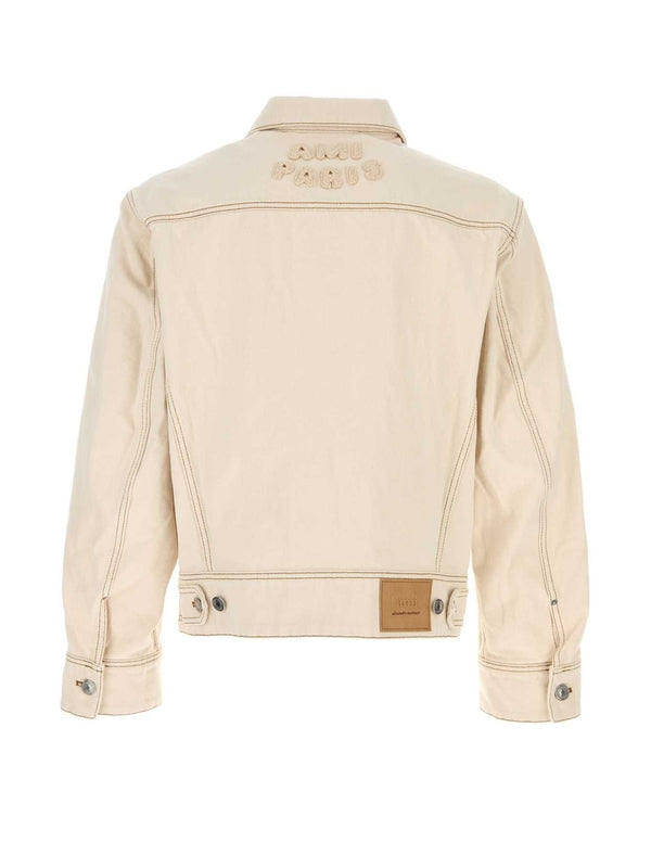 Back Logo Patch Cotton Trucker Jacket