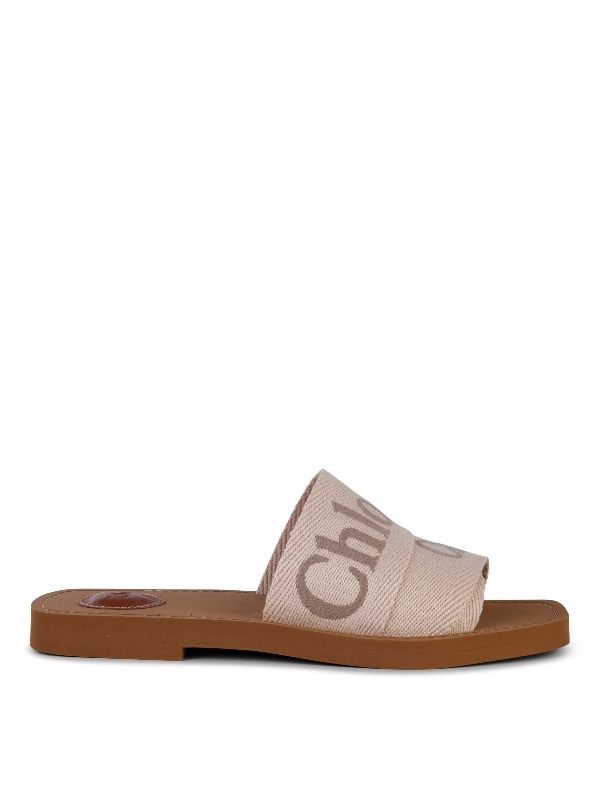 Woody Logo Band Flat Sandals