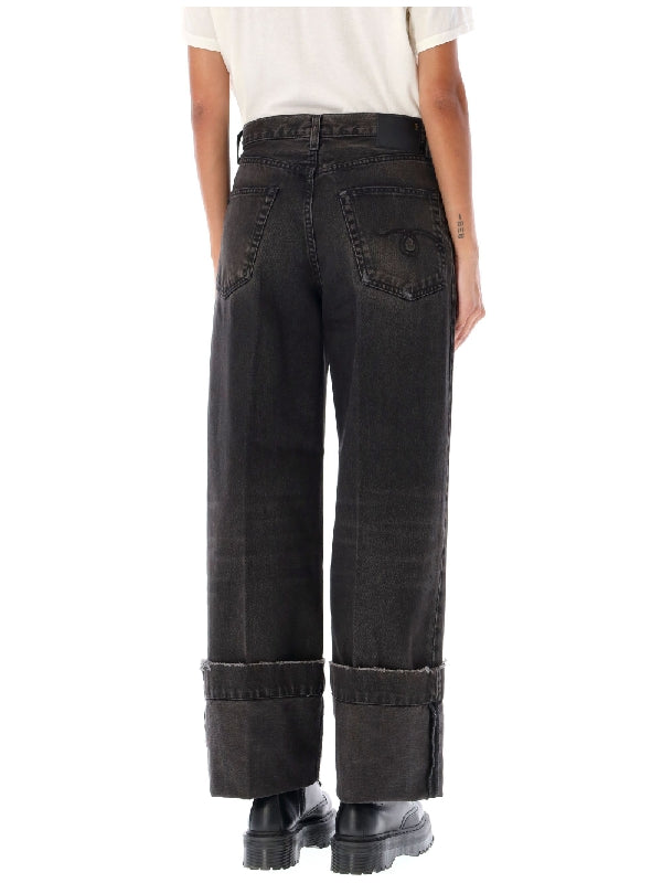 Nina Distressed Turn Up Denim Pants