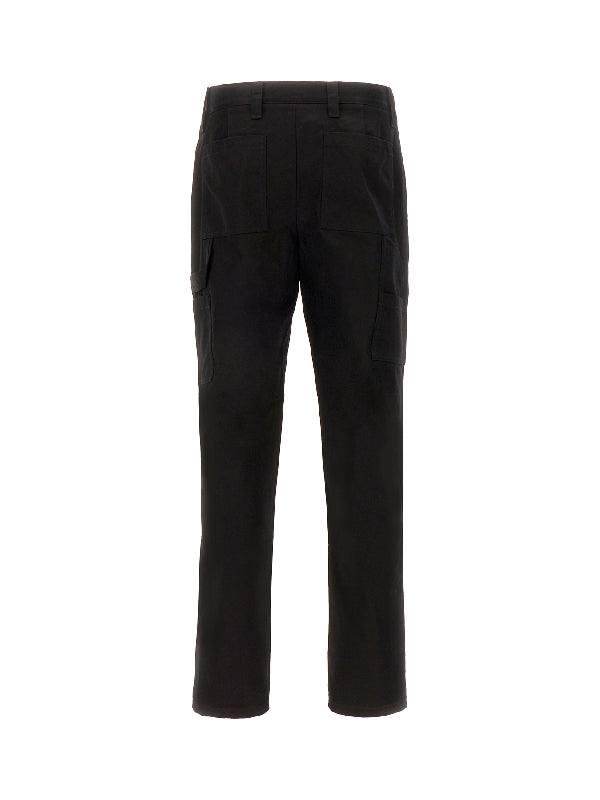 Black Cotton Straight Pants