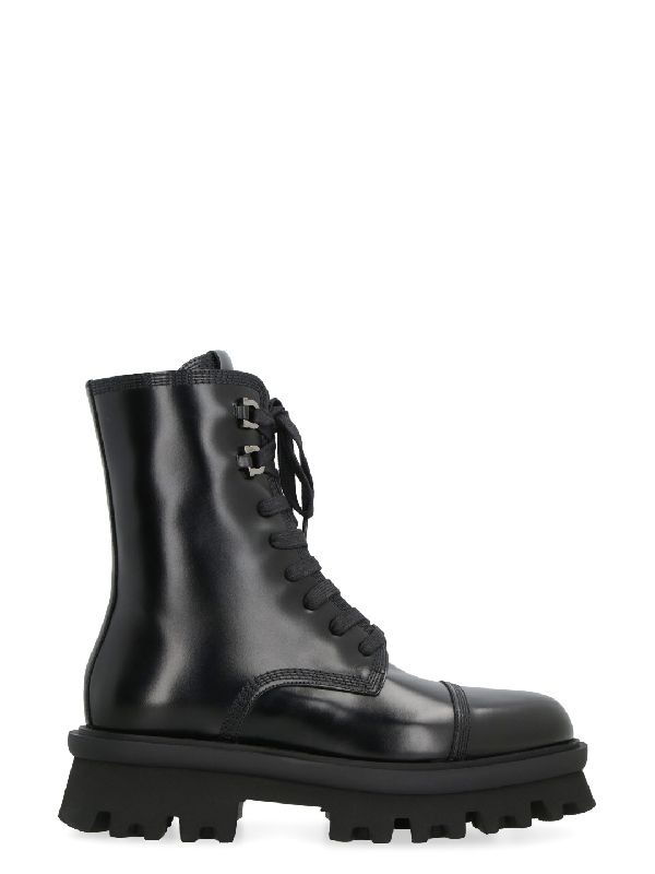 Chunky Sole Lace-Up Combat Boots