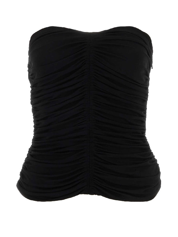 Strapless Ruched Bustier Top