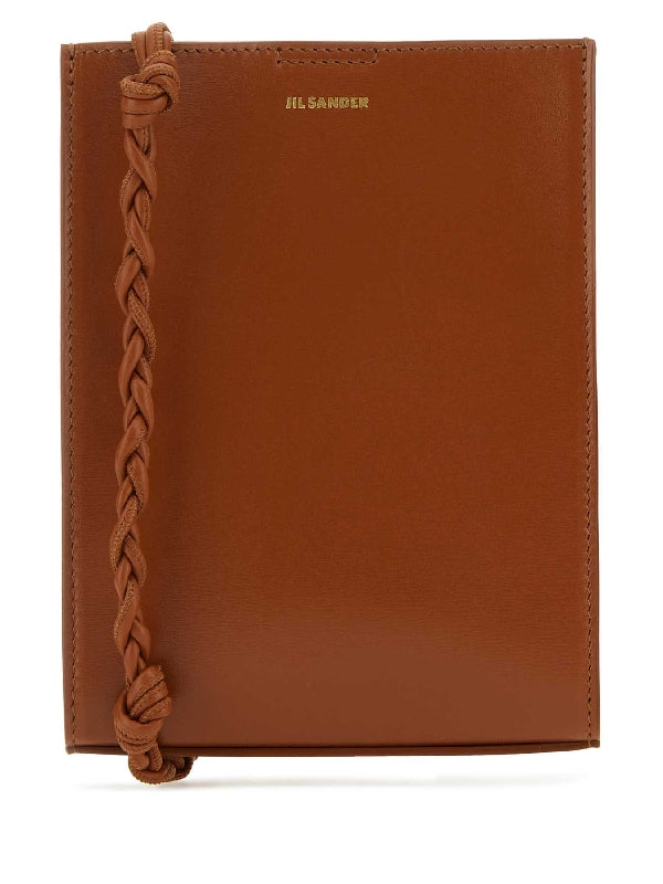 Brown Leather Small Tangle Phone Holder
  Bag