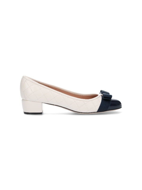 Vara Bow Quilting Pumps Heels