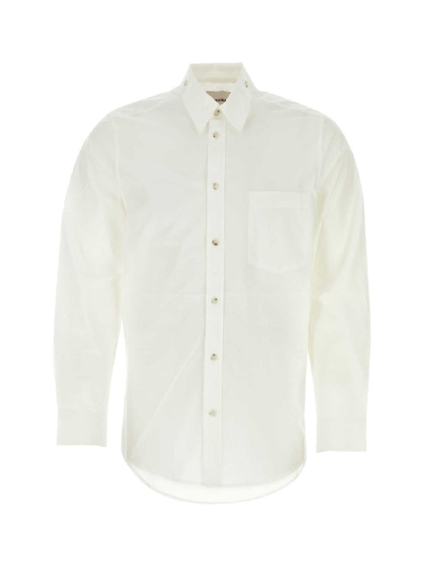 White Cotton Poplin Shirt