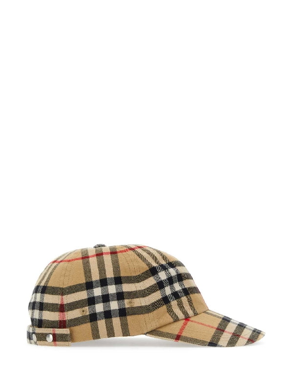 Vintage Check Baseball Cap