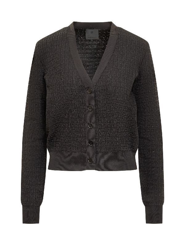 4g Mini Jacquard Crop Cardigan