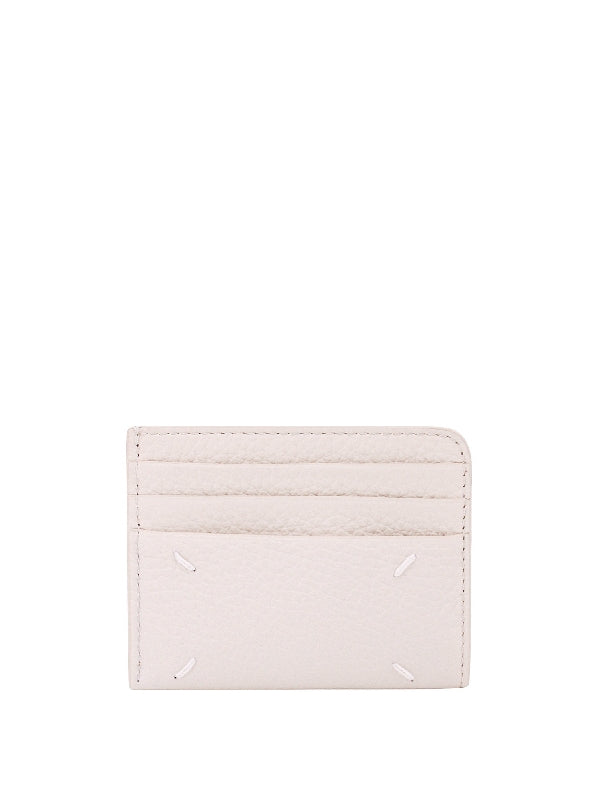 Stitch Detail Leather Card Wallet