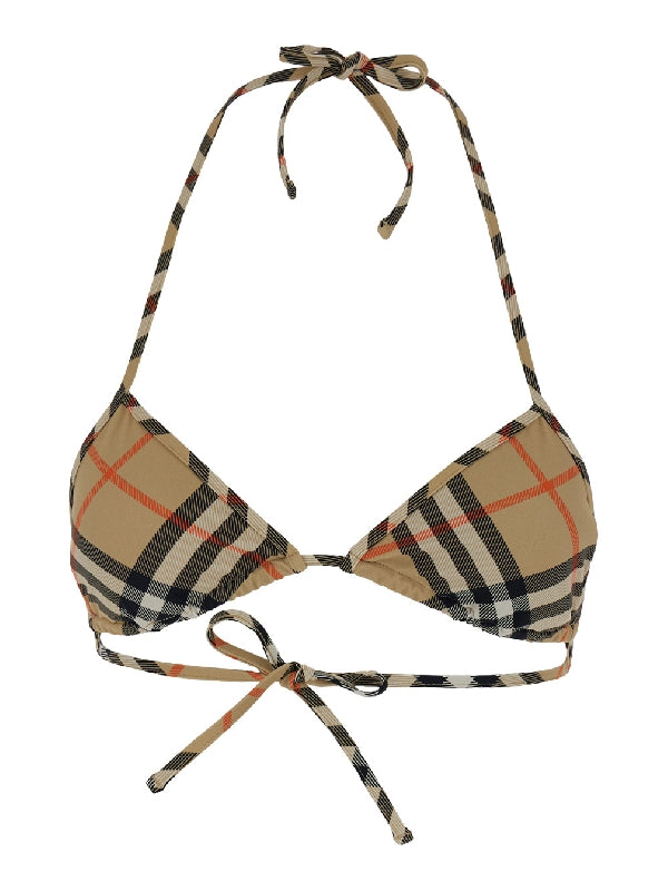 Vintage Check Bikini Top