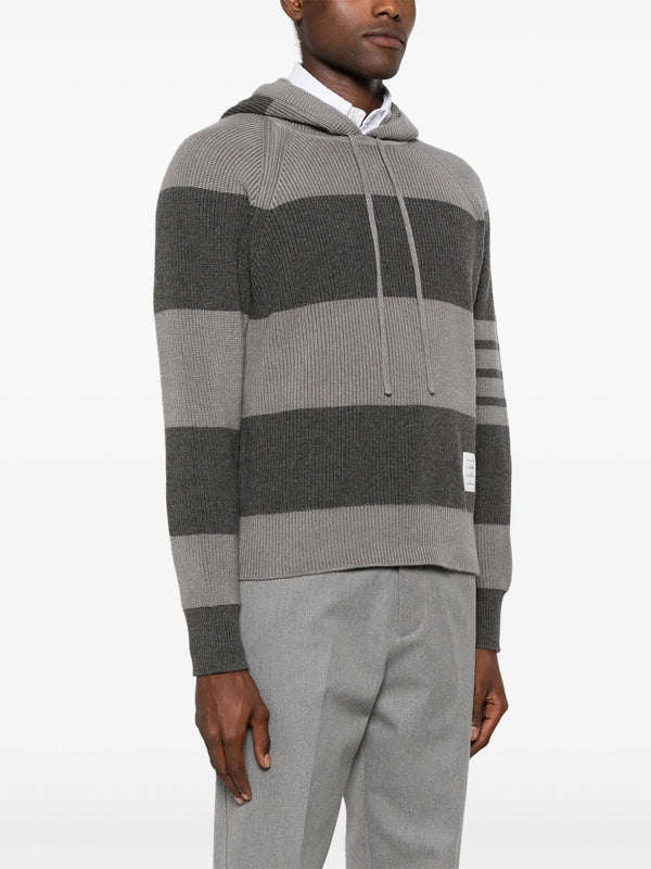 4-Bar Stripe Cashmere Knit Hood