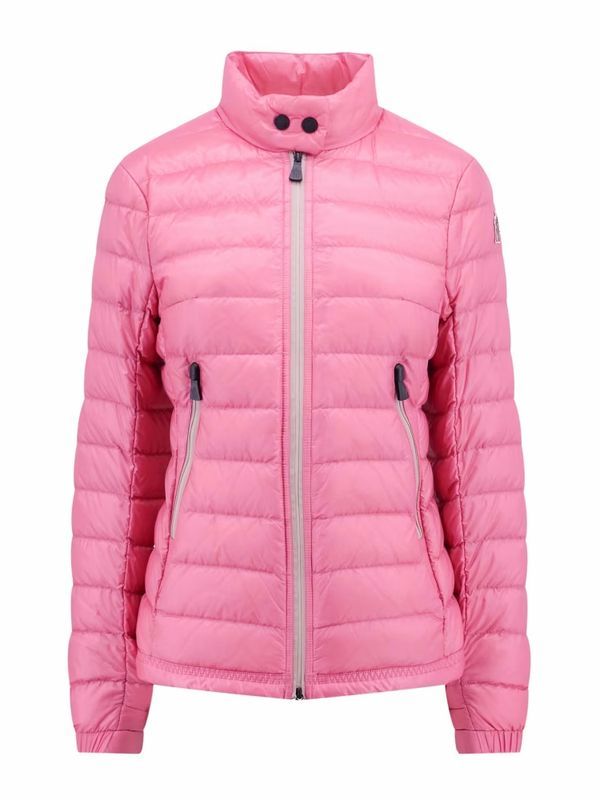 'Walibi' Pink Down Jacket with Logo Patch in Polyamide Woman Down