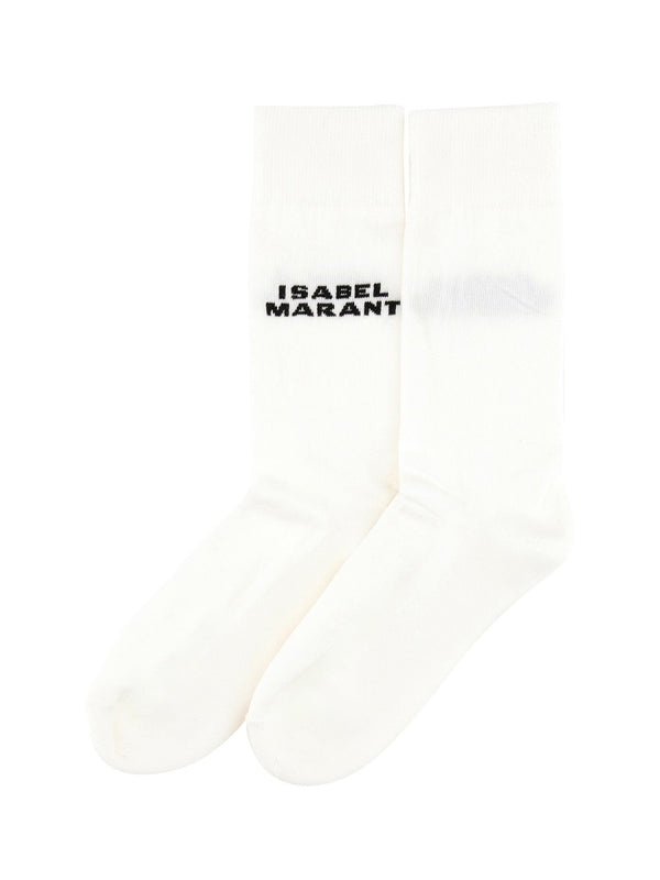 Logo Jacquard Cotton Blend Socks