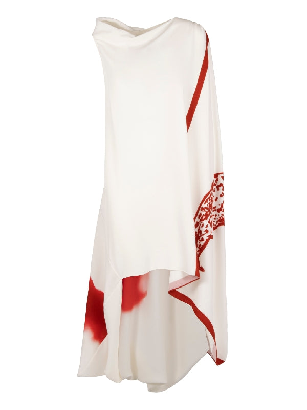 Printing Asymmetric Viscose Dress