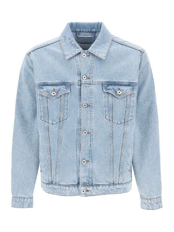 Logo Patch Cotton Denim Trucker Jacket