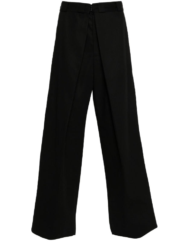 Black Wide Chino Pants