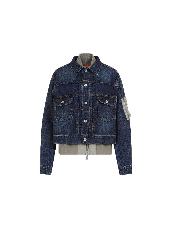 Bomber Layered Denim Jacket