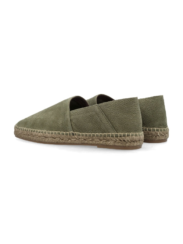 Grain Leather Espadrille Loafer