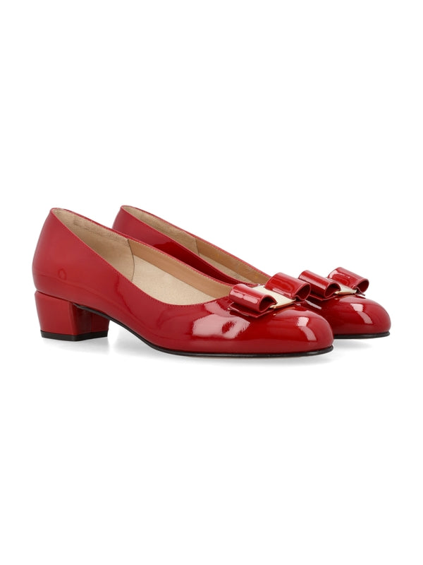 FERRAGAMO - Bow Detail Patent Pumps - Jente
