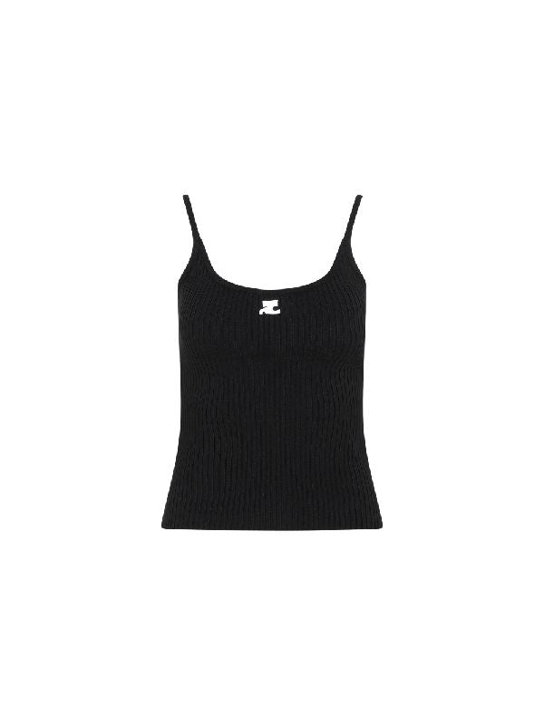 Re-edition Logo Patch Rib Tank Top