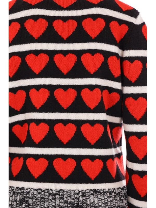 Heart Pattern Wool Knit