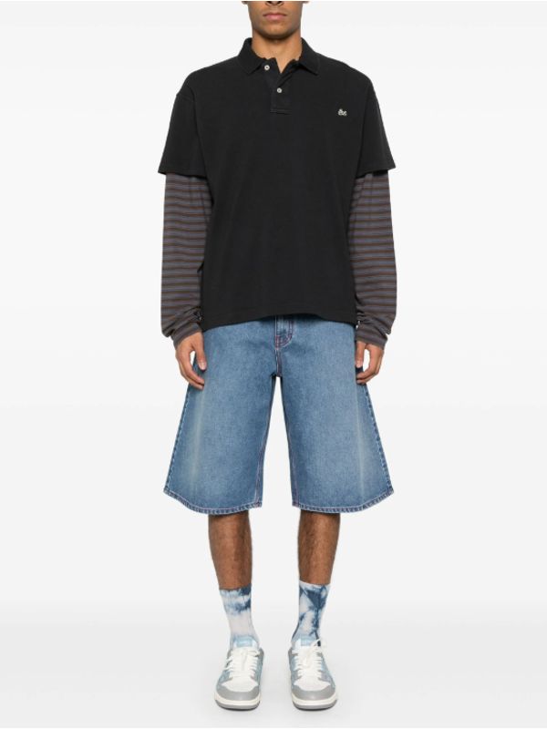 Logo Stripe Sleeve Polo Shirt