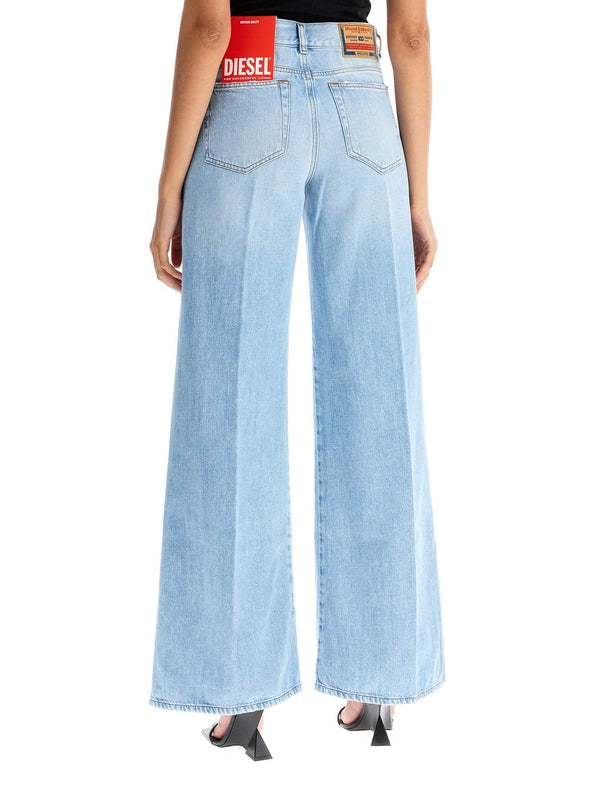 DIESEL - Back Logo Flare Denim Pants - Jente