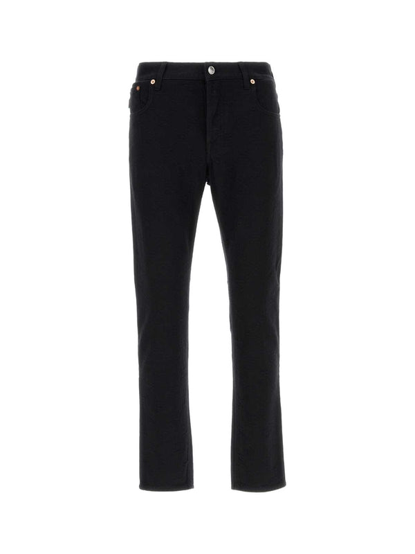 Back Logo Patch Denim Pants