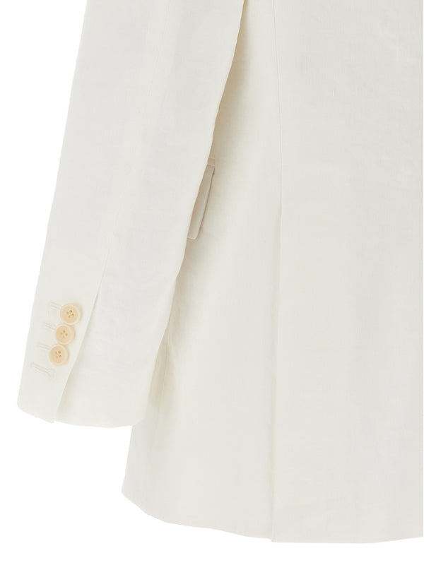 Single-Breasted
  Linen Blend Jacket