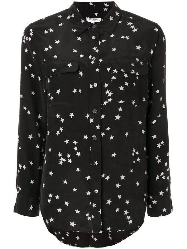 Star Printing Silk Shirt