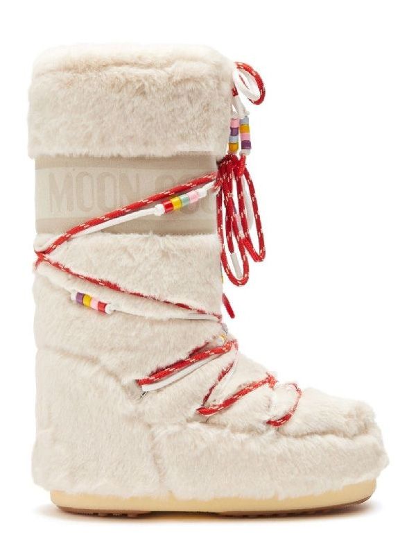 Bead Strap Fur Boots