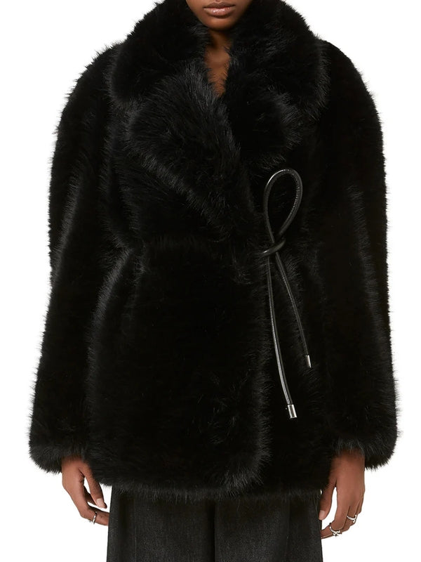Sportmax Black Fur & Shearling