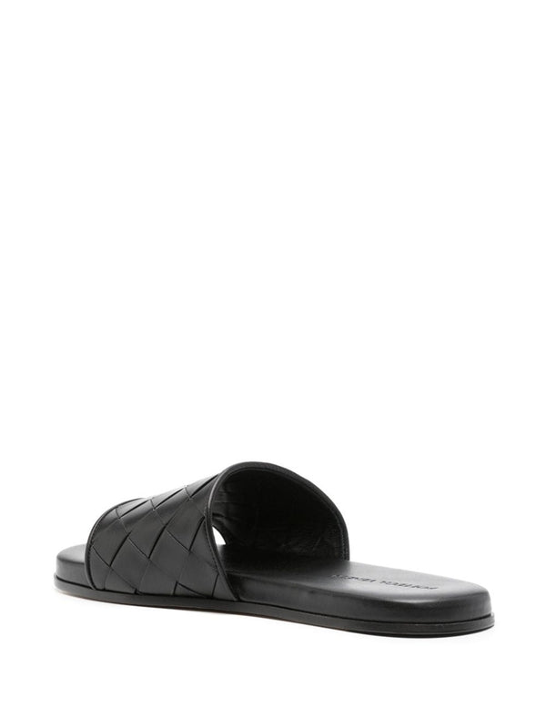 Bottega Veneta Black Slides