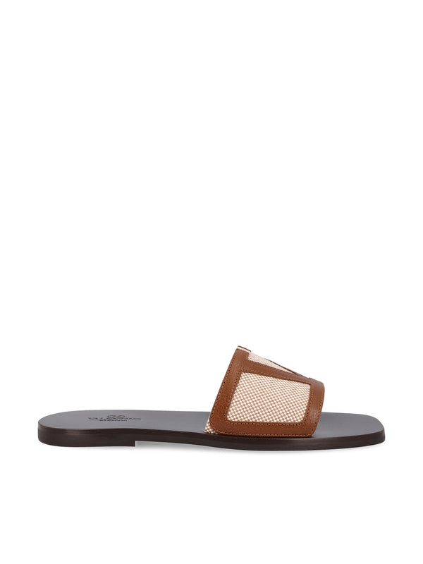 Viva Superstar Canvas Leather Slides