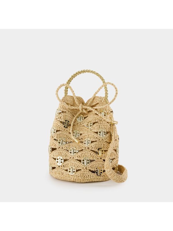 1969 Raffia Bucket Crossbody Bag