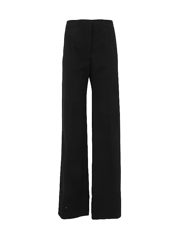 Wool Blend Straight Pants