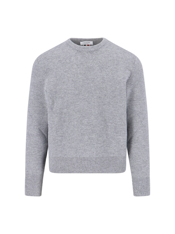 4-Bar Crewneck Wool Knit