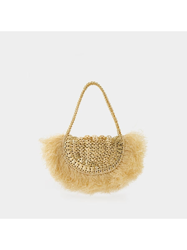 1969 Moon Raffia Fringe Tote Bag