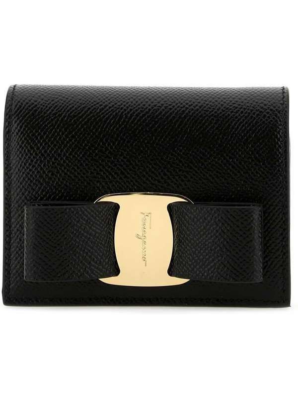 Vara Bow Leather Coin Pocket Card Wallet