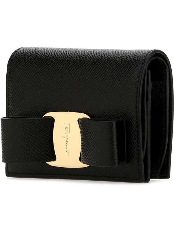 Vara Bow Leather Coin Pocket Card Wallet