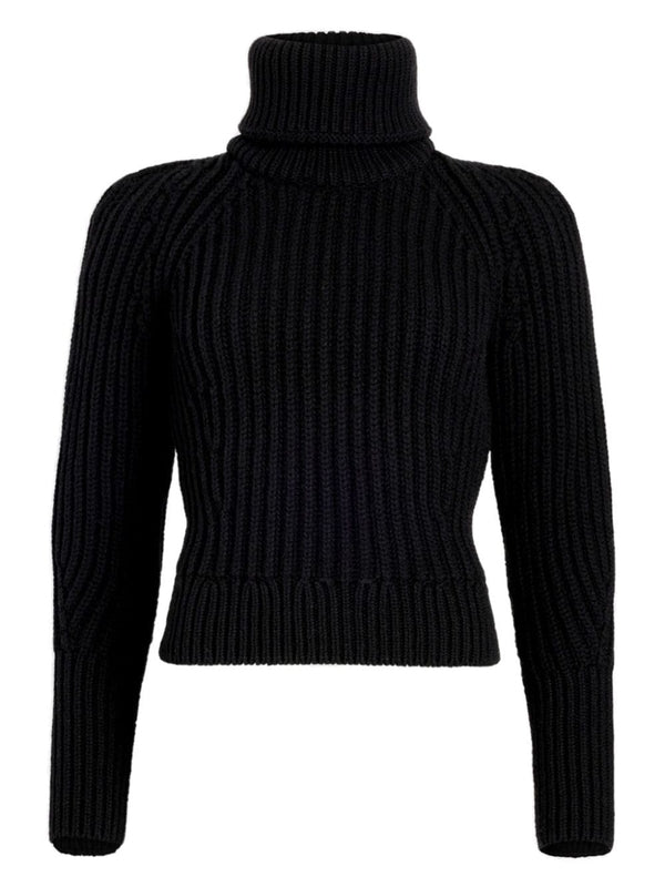 Wool Cashmere High Neck Knit