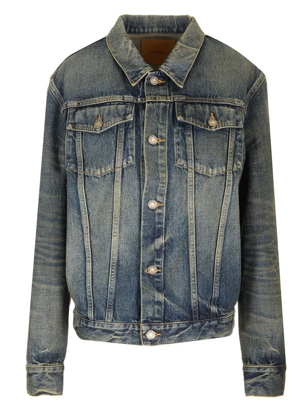 Fitted Washed Denim Jacket