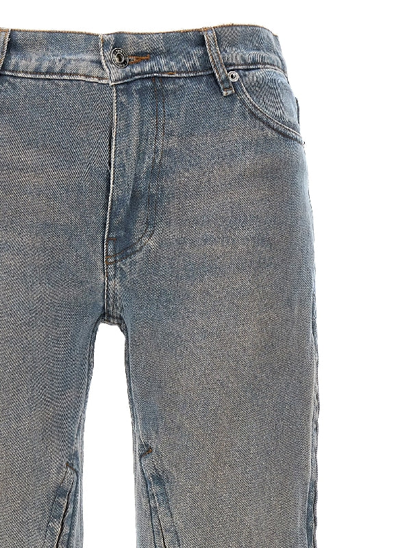 Hook and Eye Slim Denim Pants