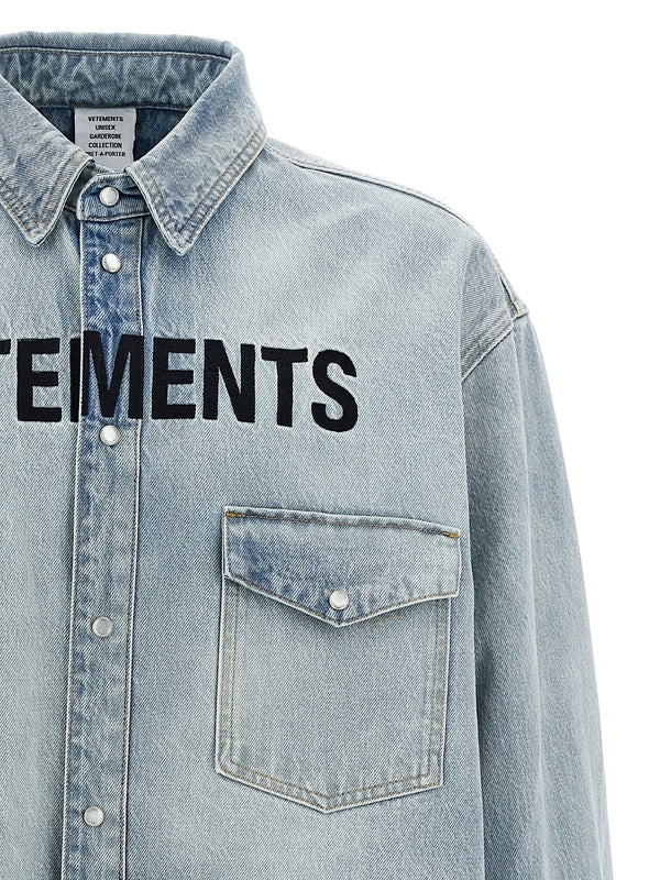 Logo
  Embroidery Detail Denim Shirt